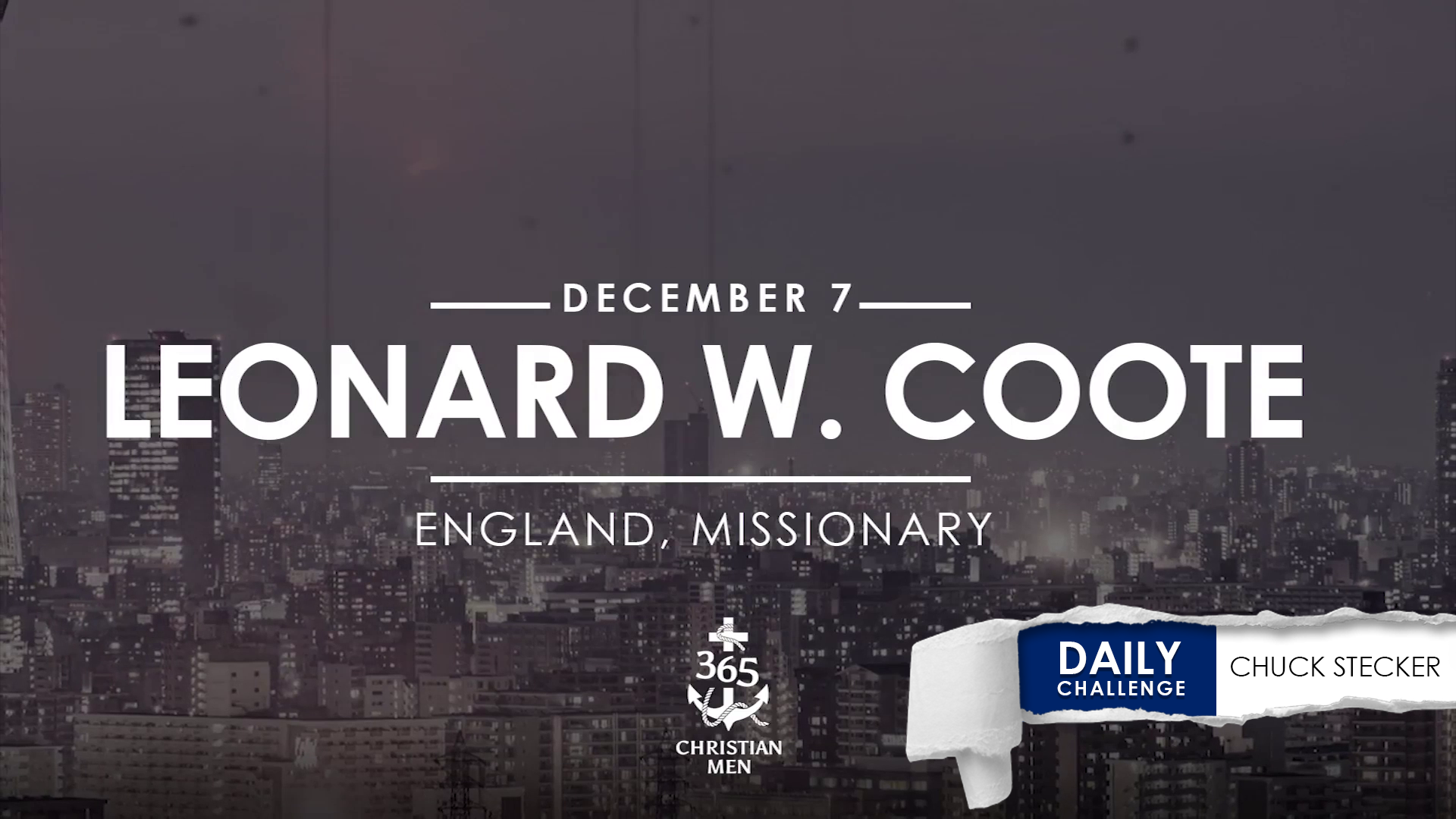 Leonard W. Coote, England, Missionary
